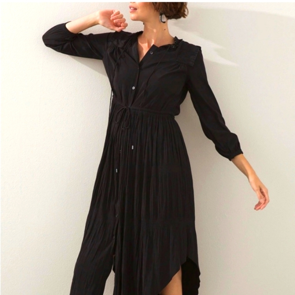 Pleated Crinkle Midi Dress ❤️